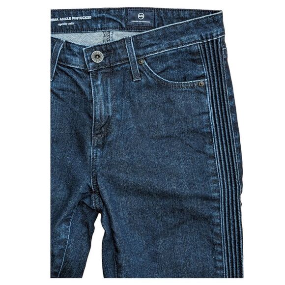 AG Adriano Goldschmied The Prima Ankle Pintucked Cigarette Ankle Jeans Size 25R - Picture 5 of 7